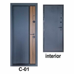 Ușă interior metalică placată cu MDF C-01