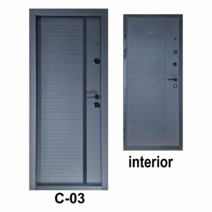 Ușă interior metalică placată cu MDF C-03