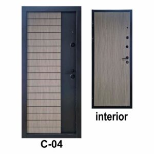 Ușă interior metalică placată cu MDF C-04