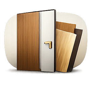 Uși de interior cu față din melamină